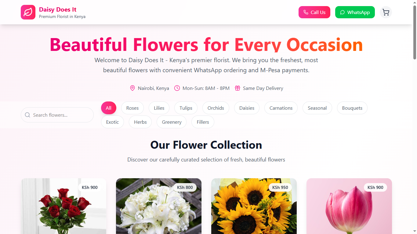 Daisy Does It Florist Website