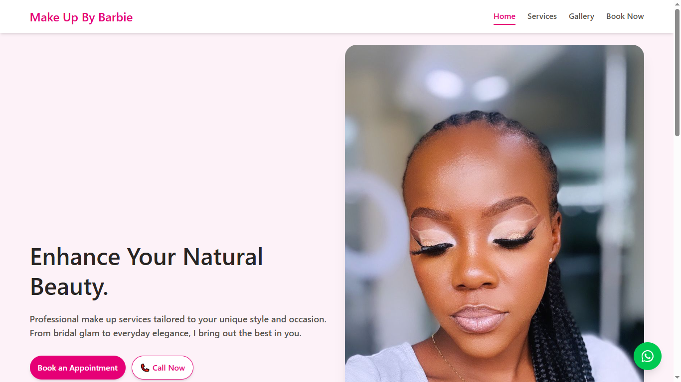 Makeup Artist Portfolio Website